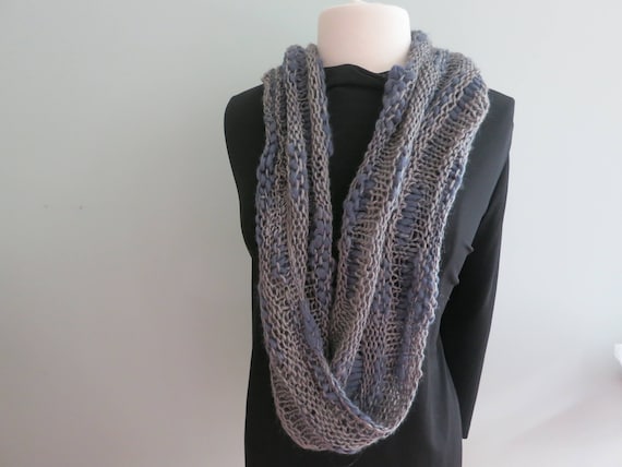 Cowl Knitting Pattern Thick And Thin Yarn Beginner Knitting Pattern