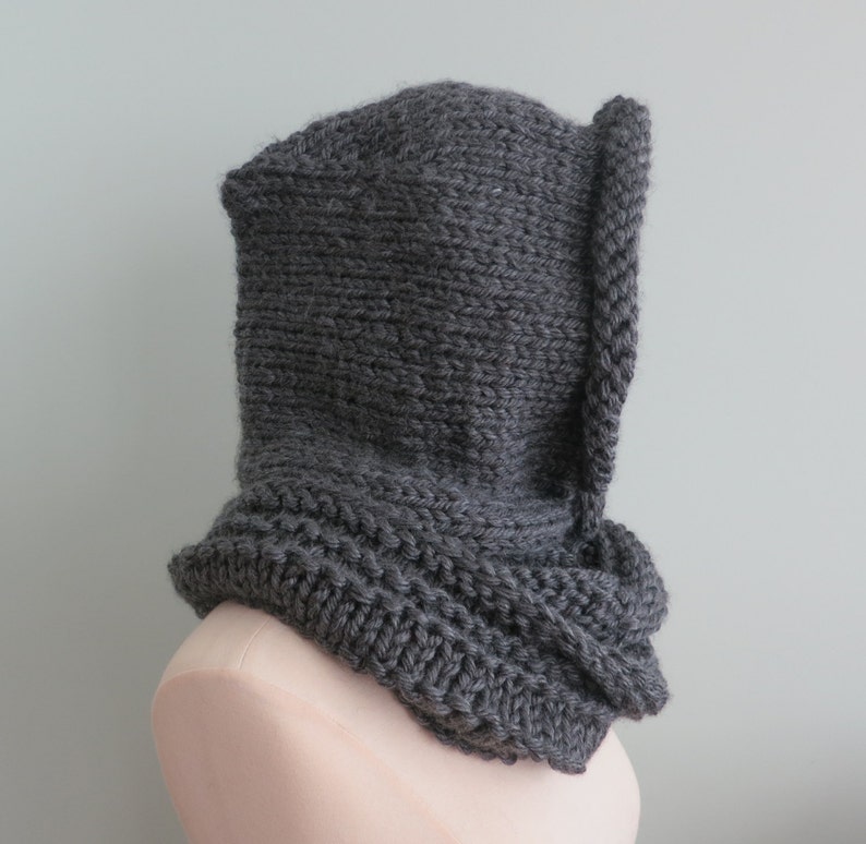 Hoodie Cowl Knitted Hat Winter Hat Knitting Pattern in Etsy