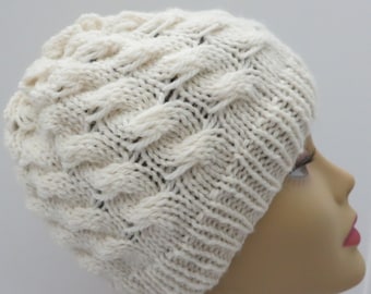 Hat Knitting Pattern, Tam, Beanie, Winter Hat, Worsted Weight