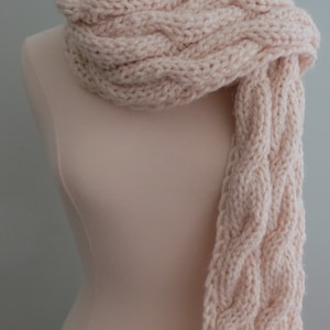 Strickmuster, Schal mit Zopfmuster, Strickmuster