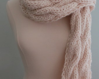 Scarf Knitting Pattern, Bulky Scarf, Cable Scarf