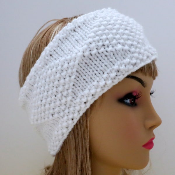 PDF 129 Pattern Headband Knit Diamonds Knitting Pattern PDF Headband Ear Warmer, Earwarmer, Hat, Diamonds