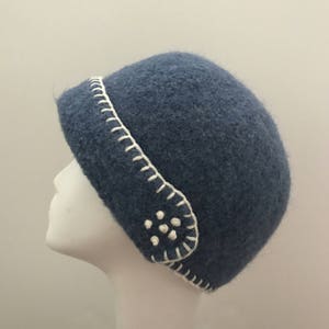 Pattern for a Knit and Felt Cloche with Turned Up Brim, Hat, Hat Knitting Pattern Only, Felting Pattern