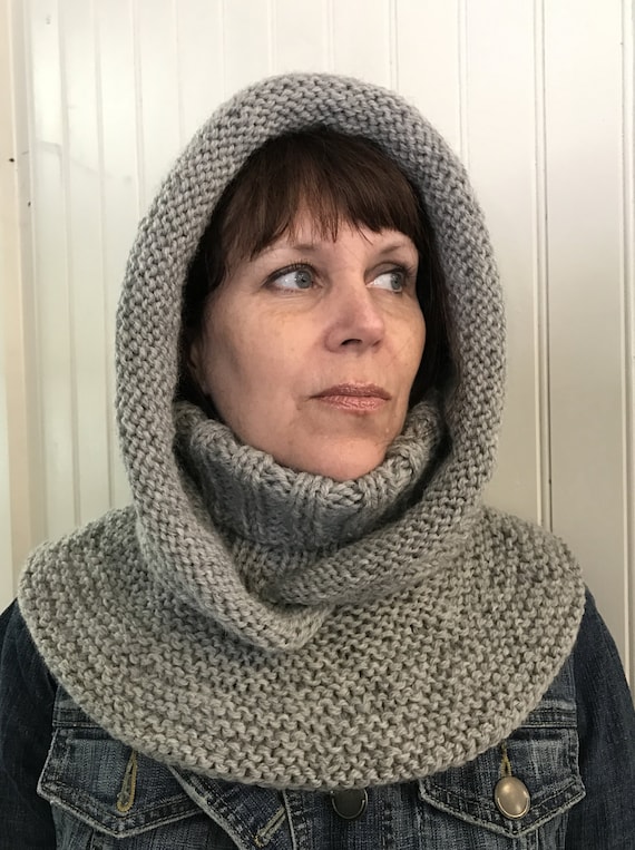 Hat Knitting Pattern, Hood Knitting Pattern, Arctic Chill Hat and Double  Cowl 