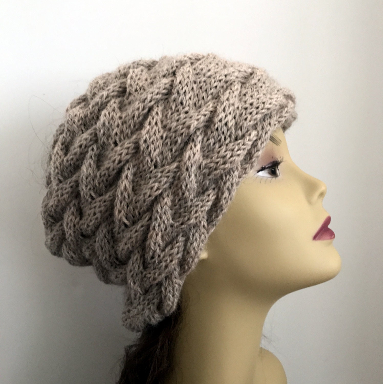 Hat Knitting Pattern Winter Hat Cable Pattern Winter Hat - Etsy
