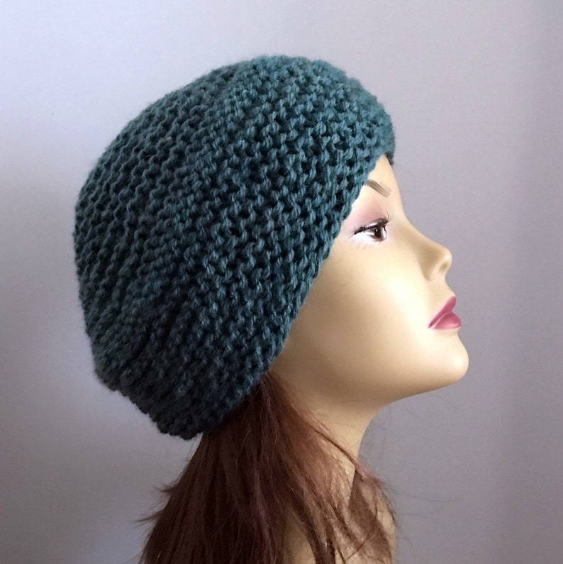 Hat Knitting Pattern French Toque Beanie Stash Buster Etsy