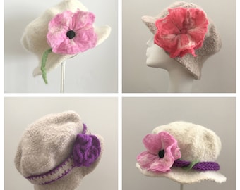 Vintage 1920s-1930s Pink Embroidered Cloche Hat 1920 main image 3