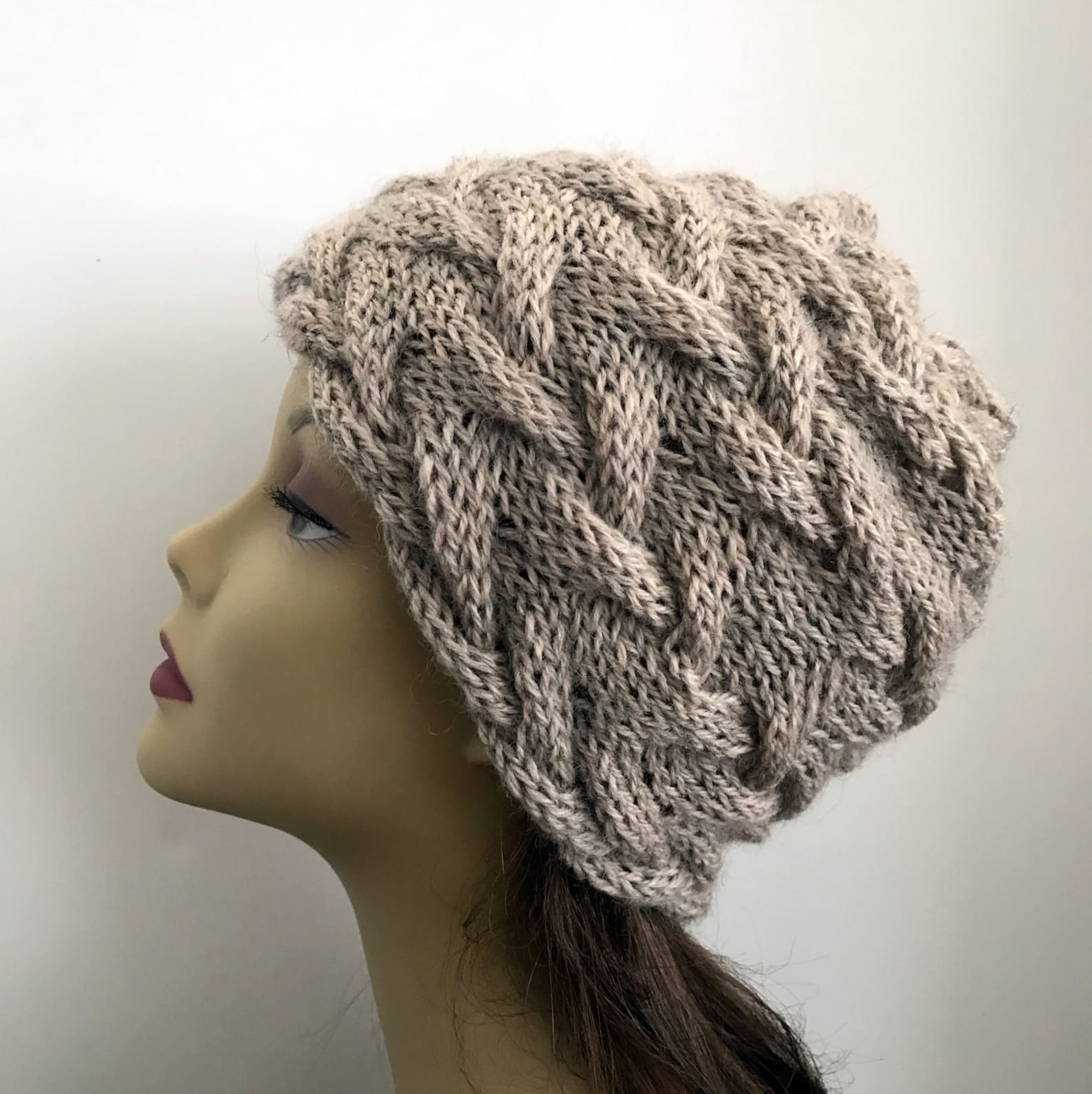 Hat Knitting Pattern Winter Hat Cable Pattern Winter Hat - Etsy