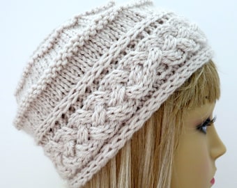 Knitting Pattern, Hat, Tam, Beanie, Worsted Weight