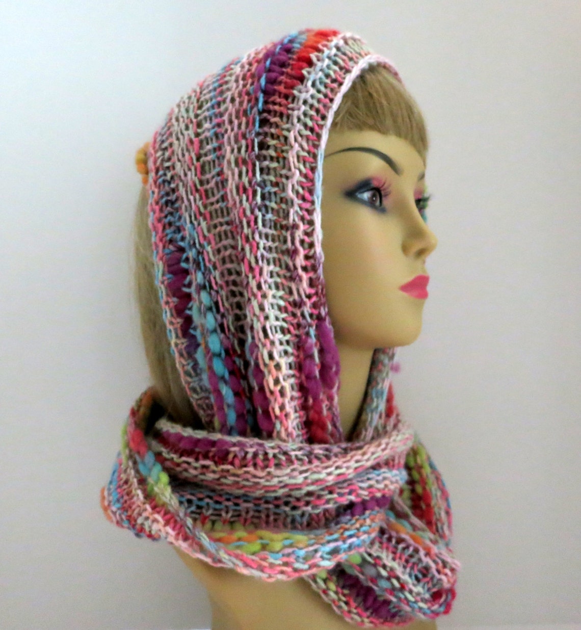 Knitting Pattern for Bamboo Bloom Yarn Infinity Scarf Cowl Etsy UK