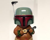 Boba Fett Hulatrooper Chubby Male w Ukulele (It Bobbles ) - 8in Height - ONLY ONE AVAILABLE