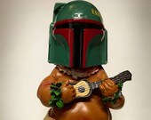 Boba Fett Hulatrooper Chubby Male w Ukulele (It Bobbles ) - 7.5in Height - ONLY ONE AVAILABLE