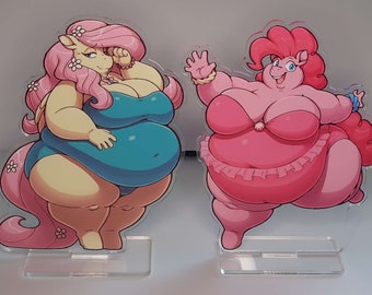 Yellow and Pink Horse Acrylic Standees