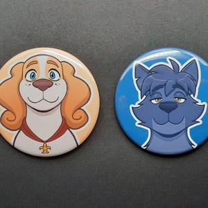 French Cartoon Dogs 2.25" Buttons