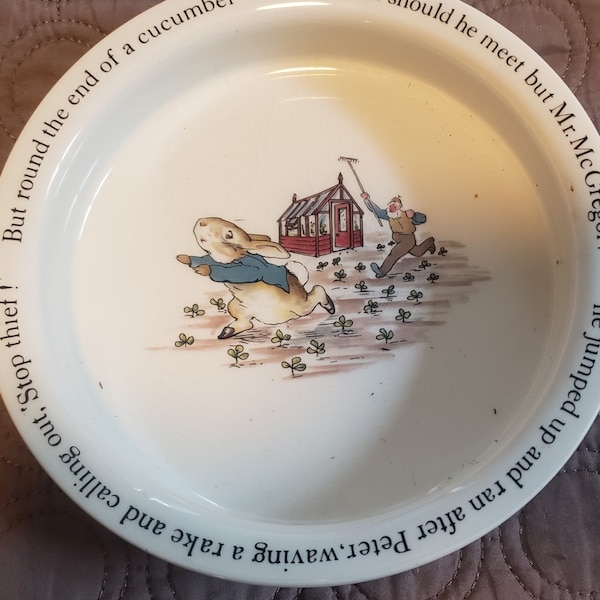 Vintage small Peter Rabbit Kids bowl by Wedgewood England