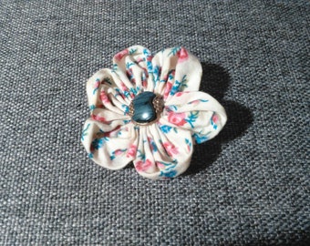 Vintage Collection - Romantic Fabric Flower Brooch