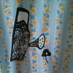 ON SALE Original price 25.99 - Altered Vintage Deadstock Flowering Jersey T-shirt  with drawing transfer application