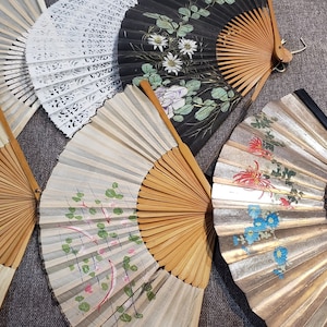 Antique hand fan collection from China and Japan