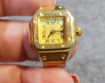 Vintage Corvair ring watch gold color