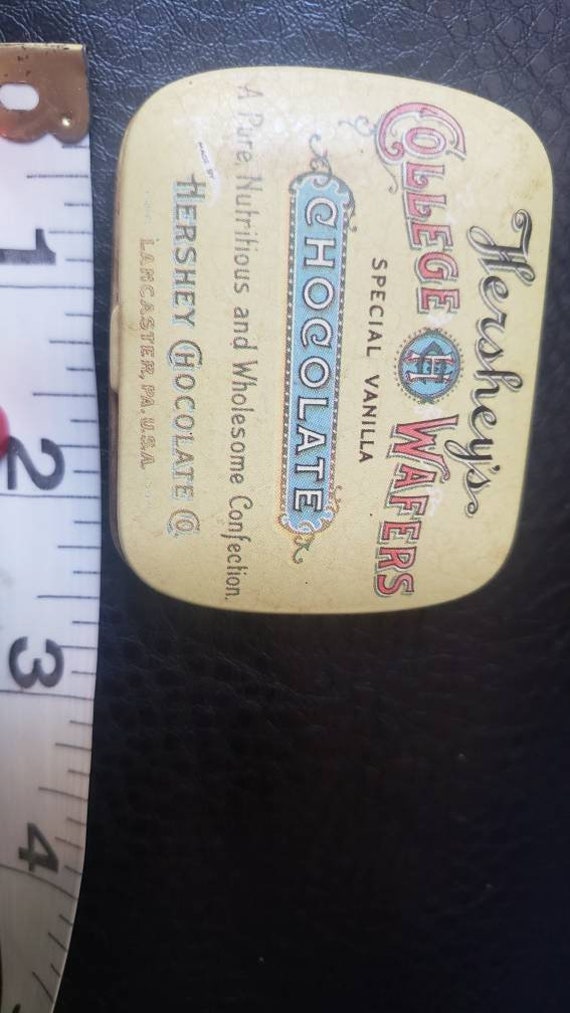 Vintage 1982 Hershey's College Wafers Chocolate Tiny Tin Box - Etsy