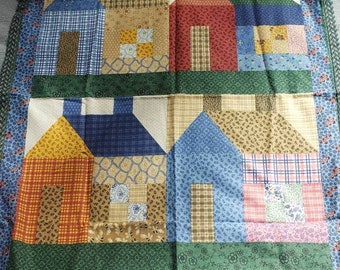 Handmade Table Runner House patchwork fabric