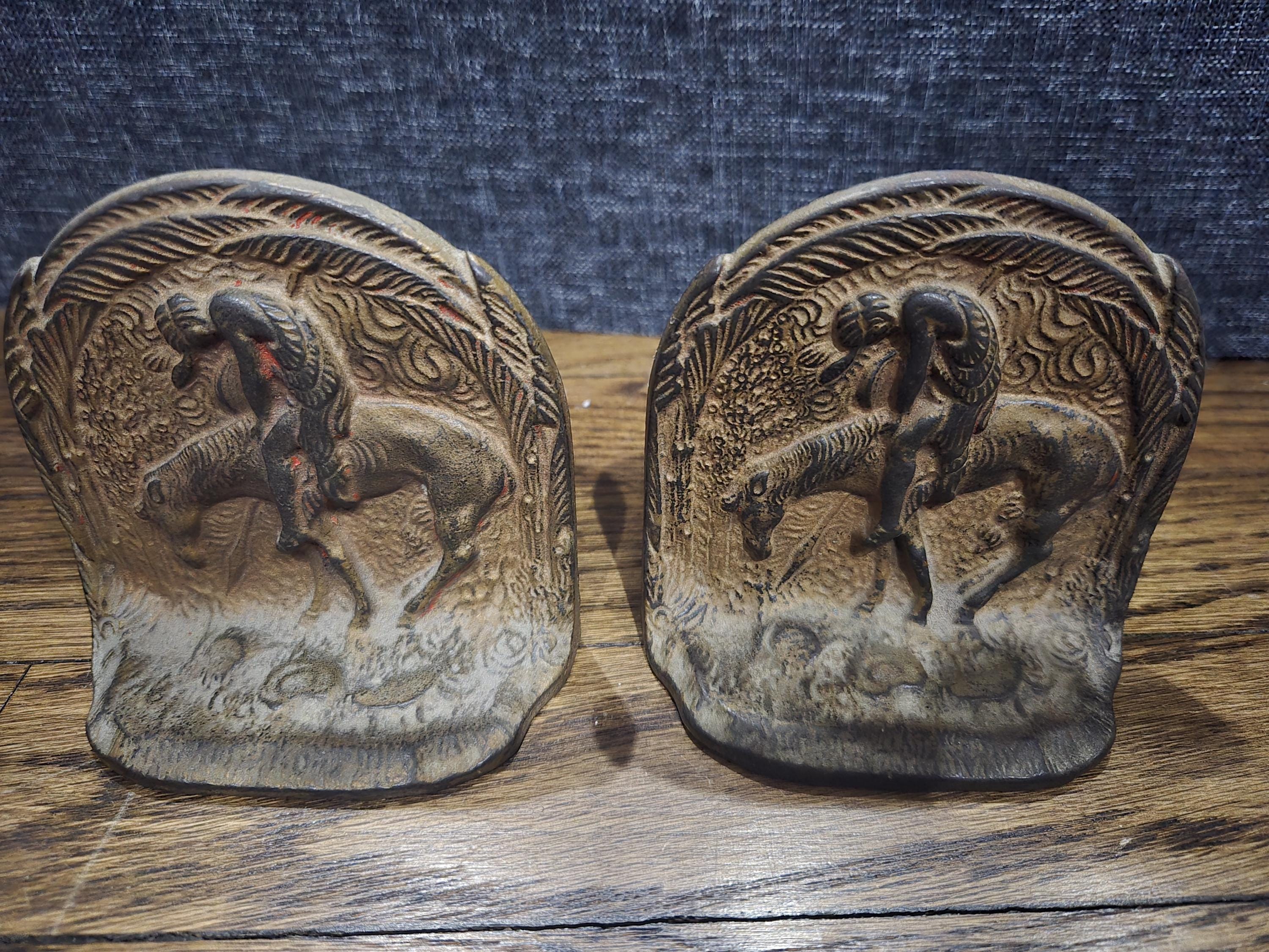 Antique Bookends American Indians - Etsy