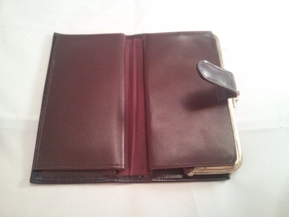 Vintage Brown Leather Wallet by Oleg Cassini - image 2