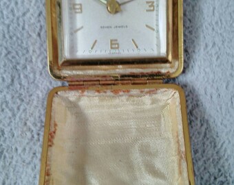 Vintage Linden Travel Alarm Clock: Mid-century Modern Japanese