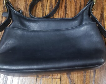Vintage Collection -  Black Leather Coach shoulder purse Made in USA