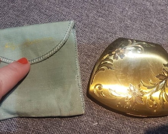 Vintage 1940s ELGIN AMERICAN Brass Compact
