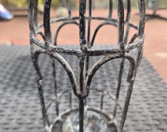 Vintage metal birdcage Votive Candle Holder