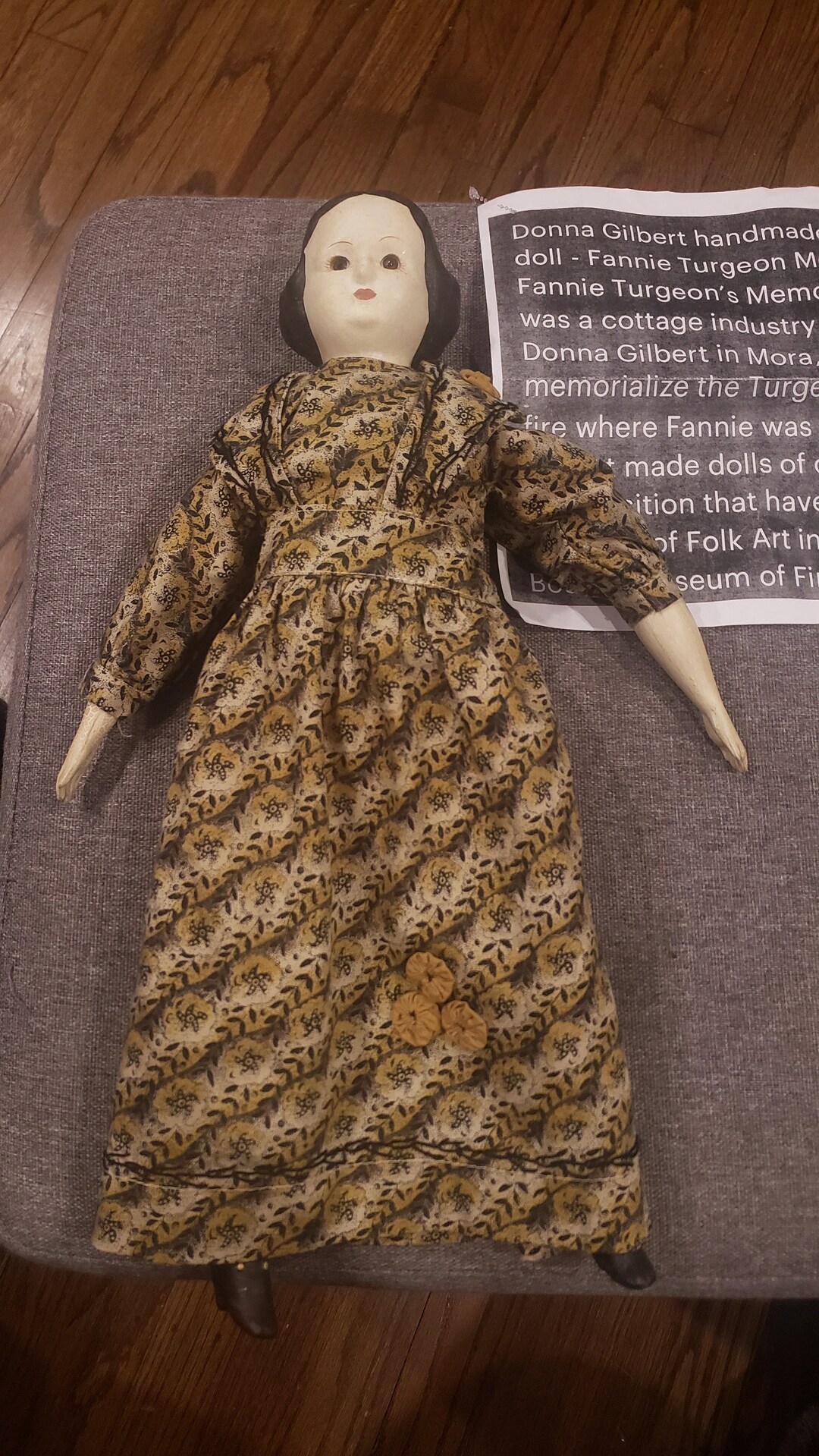 Vintage Donna Gilbert Handmade Vintage 16” Doll Fannie Turgeon