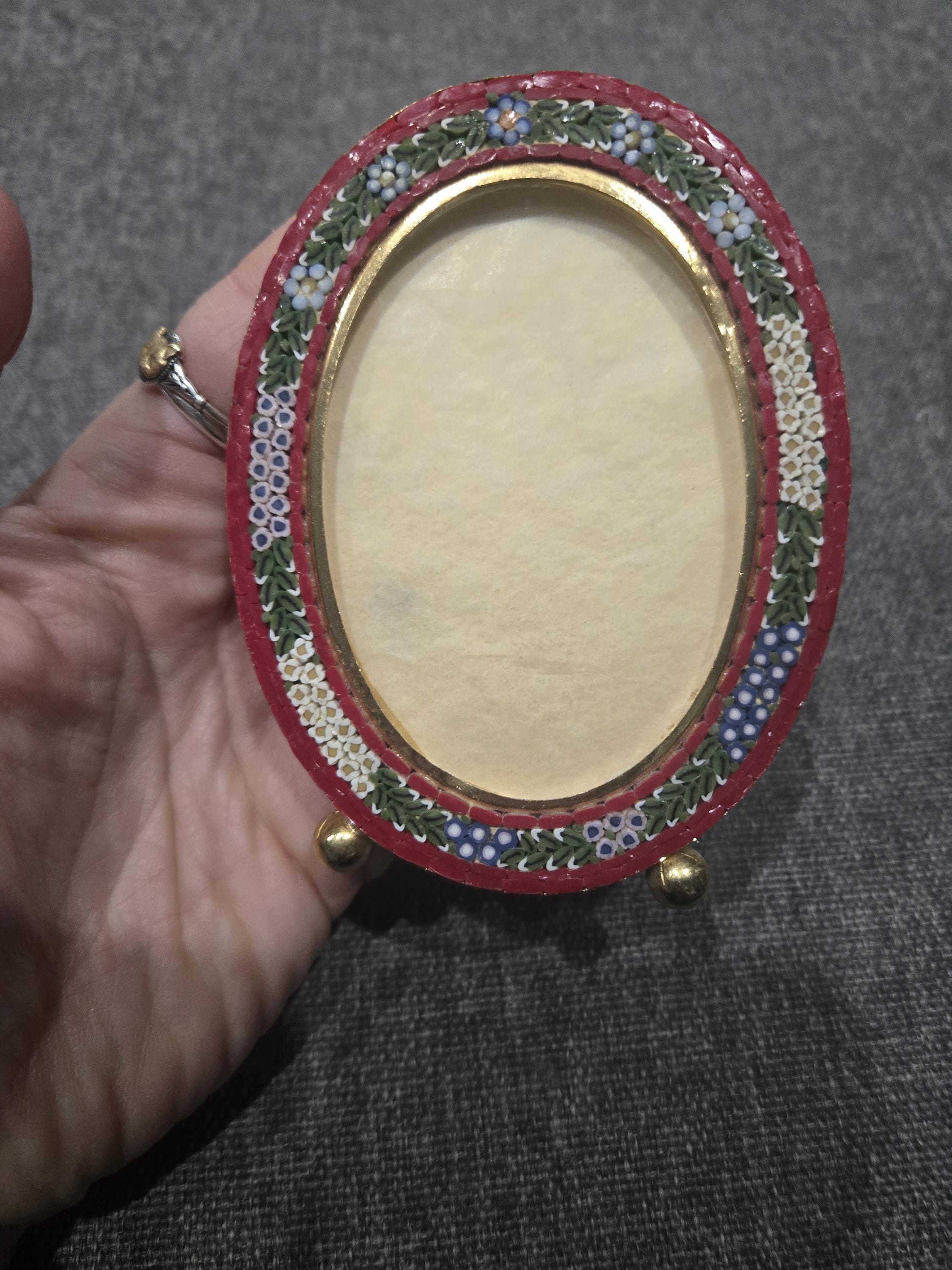 Antique Micro Mosaic Photo Frame Italy Floral - Etsy