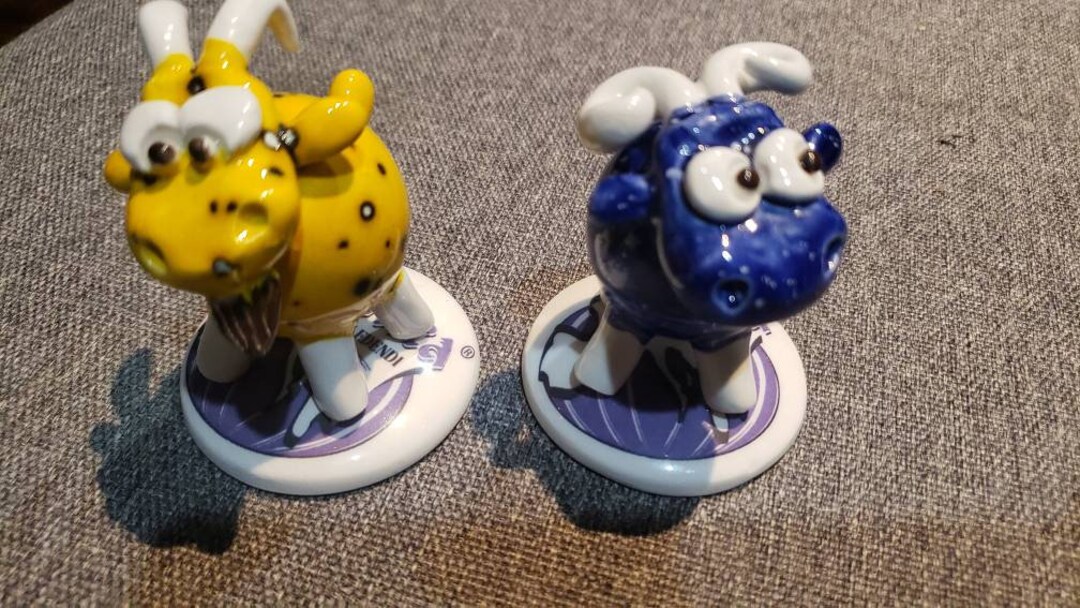 Vintage Set of 2 Ceramic Goat Figurines Etsy