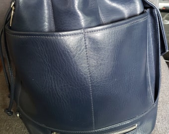 Ralph Laurenl Canvas Navy With Silver Tone Hardware Bucket Bag s7-AI431P04294002_lifestyle?$  main image 4