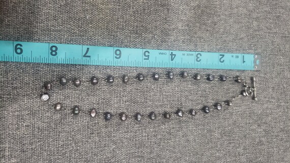 Vintage Collection - Black fresh water pearls and… - image 3