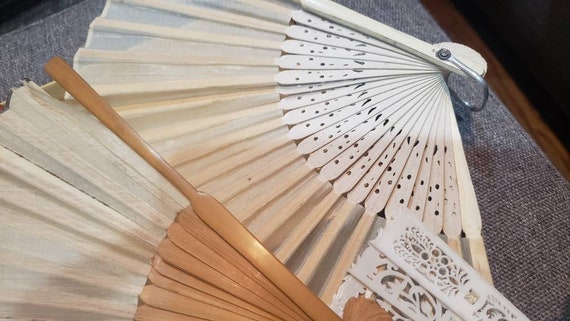 Antique hand fan collection from China and Japan - Gem