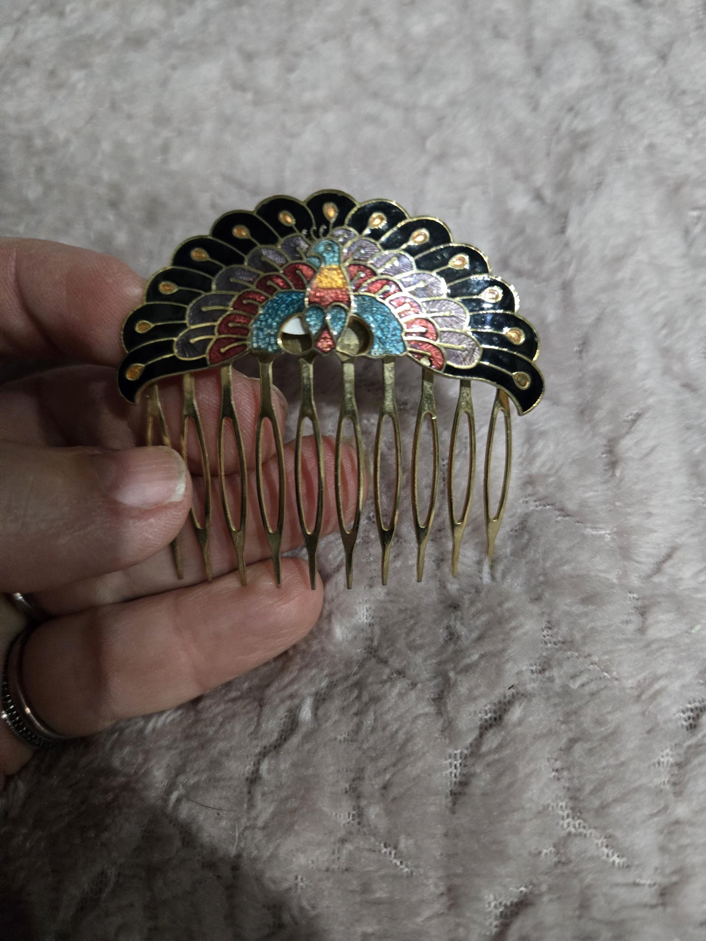 Cloisonne Barrettes - Etsy display picture 3