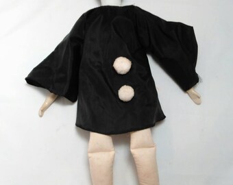 Vintage Creepy Pierrot Porcelain Doll