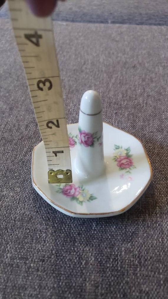 Vintage floral porcelain ring holder - image 5