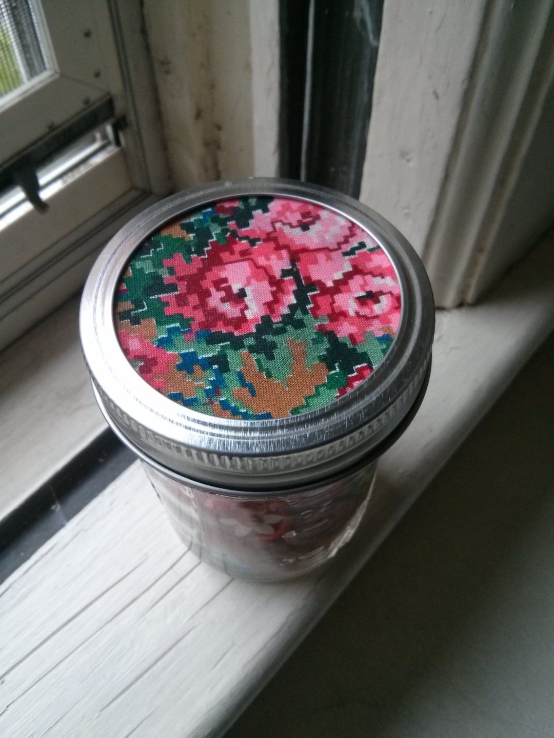 Ball Glass Jar With Different Patterns and Filled With Vintage Etsy
