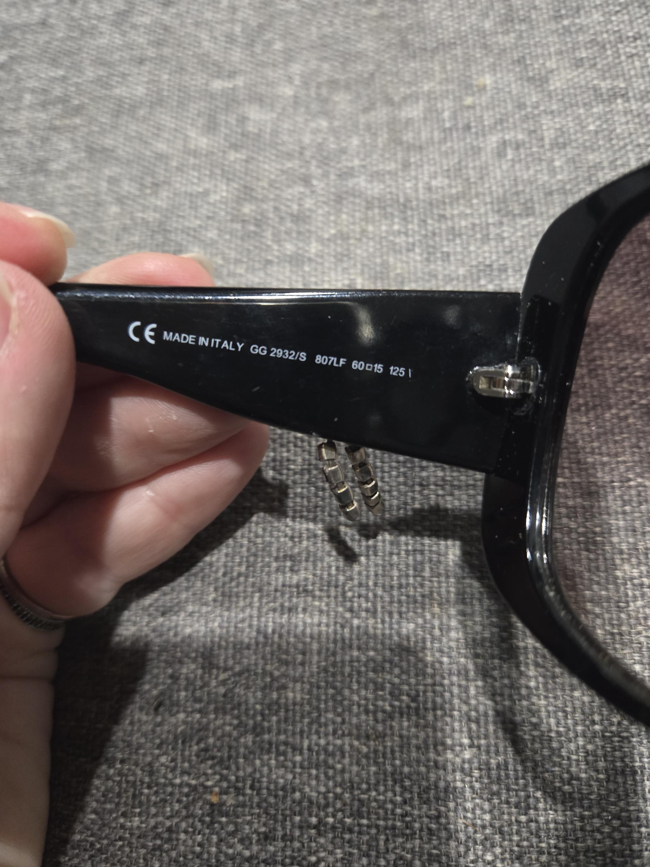 Vintage Collection - Gucci Oversized Black Round Sunglasses With