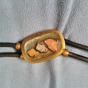Handmade Gem Stone and Brass Silky Cord Tie Belt Stone Cord Belt - Etsy main image 3