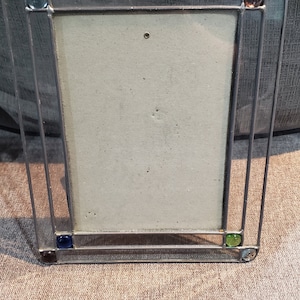 Vintage beveled stained acrylic picture frame