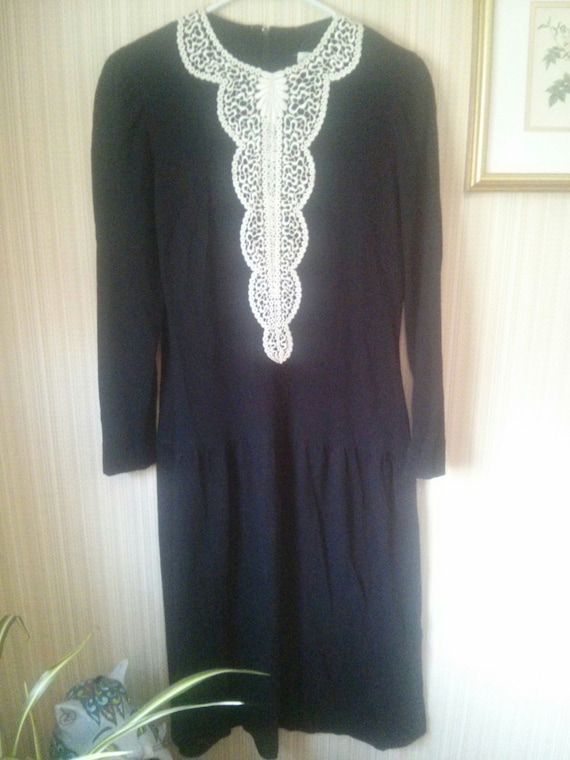 Vintage Collection of Widow dresses - Black wool w