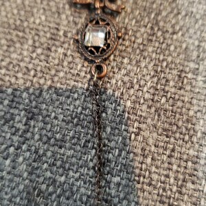 Vintage Victorian style crystal necklace tie image 3