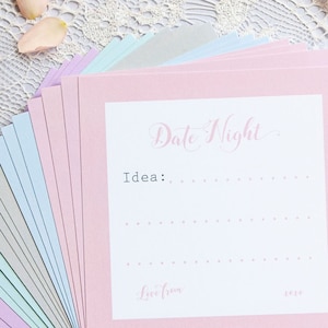 Cartes De Vœux Rendez-vous Et Soir - Collection Tribe Pastel Bride | Jeu de cartes Rendez-vous amoureux