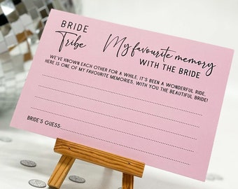 10 x BRIDE TRIBE Memories with the Bride Game - Hen Party Game - Hen Night Accessories - Hen Party Bag Filler - Bride to Be Gift Ice Breaker