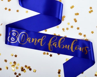One Size Its My 80th Birthday Satin Sash for 80th Birthday Decorations Women 80 Birthday Gift Party Accessories HOWAF Rose Gold 80th Birthday Sash