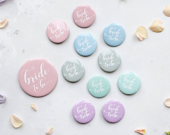 Pastel Bride Tribe Hen Party Badge / Bride to Be - Hen Do - Favours - Hen Night Accessories - Hen Party - Bag Fillers